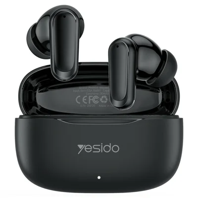 YESIDO TWS38 In Ear Bluetooth-kompatibel 5.4 Ørepuder True Wireless Stereo Touch Control Øretelefoner - Sort