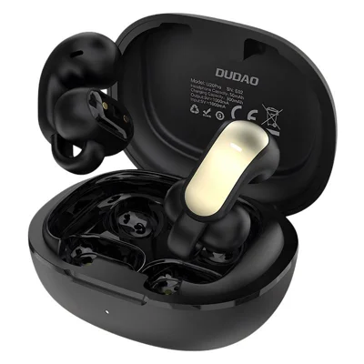 DUDAO U20 Pro Bone Conduction Bluetooth-compatible 5.4 Earphones HiFi Stereo Sound 100H Battery IPX4 Waterproof Earbuds - Black