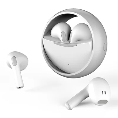 M16 PRO Wireless Sports Earbuds with Rotating Charging Case HiFi Sound Semi In Ear Gaming Headphones - White