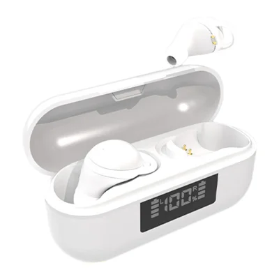 X999 Bluetooth-compatible Earbuds In-Ear Wireless Headphones Noise Cancelling Mini Sports Earphones - White