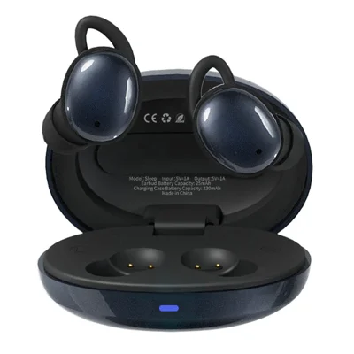 Écouteurs CCA Sleep Smart ANC à Annulation de Bruit 6 mm Conducteur Dynamique Intra-auriculaires Bluetooth 5.4 Écouteurs Stéréo pour le Sommeil - Bleu Minuit