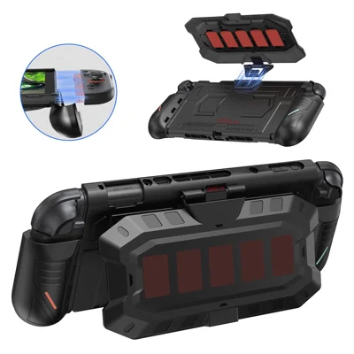 STARTRC GAMES Coque pour Nintendo Switch 2 TPU+PC avec Dos Amovible de Rangement de Cartes de Jeu, Antichute et Antirayures