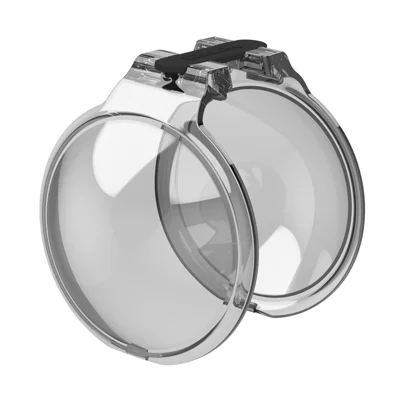 SUNNYLIFE OS-G041 For DJI Osmo 360 Lens Protector Case Integrated Lens Cap Panoramic Camera Scratch-Resistant Protective Cover - Transparent Gray