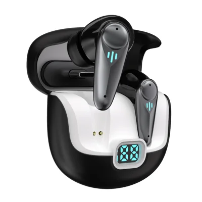 YX-37 For Gaming Bluetooth-compatible Earbuds 2.4GHz Ultra Low Latency In-Ear Noise Cancelling TWS Earbuds - Black