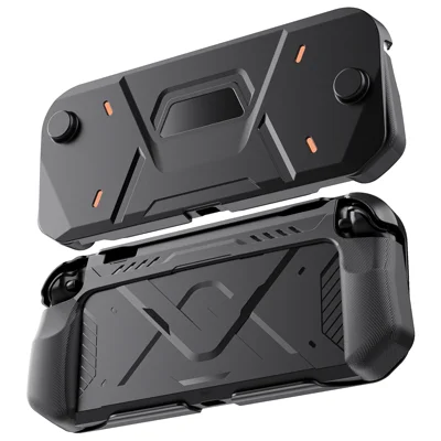 For Nintendo Switch 2 Drop-proof Case Full Body Protection Ergonomic Grip TPU + PC Cover - Black