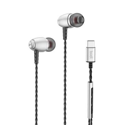 BUDI EP80TB 1,2 m Type-C trådløse ørepropper med forstærket bas, in-ear ørepropper med USB-C-stik til smartphones / tablets / bærbare computere