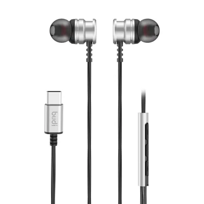 BUDI EP78TB 1,2 m Type-C trådløse ørepropper 10 mm dynamisk driver forstærket bas In-ear ørepropper til smartphones / tablets / bærbare computere
