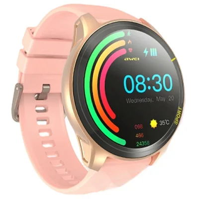 AWEI H36 IP68 Waterproof 1.52 Inch TFT Screen Smart Watch Bluetooth-compatible Calling Heart Rate Blood Oxygen Monitor - Pink