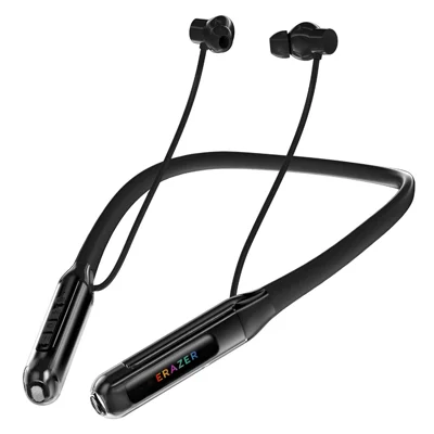 Écouteurs sans fil ERASER EQ-Z02 Pro avec collier magnétique Bluetooth-compatible, technologie ENC de réduction du bruit, pour le sport (investi par Lenovo) - Noir