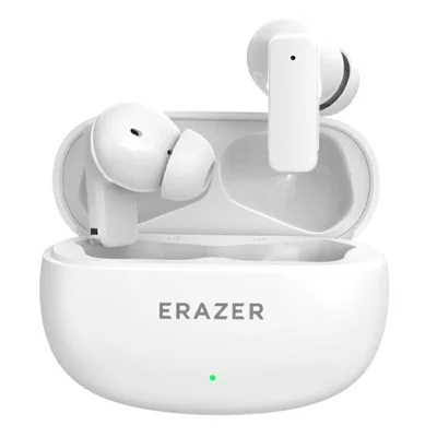 Écouteurs intra-auriculaires ERAZER EP03 TWS Bluetooth 5.4, avec annulation de bruit ENC pour appels, écouteurs sans fil (Investi par Lenovo) - Blanc