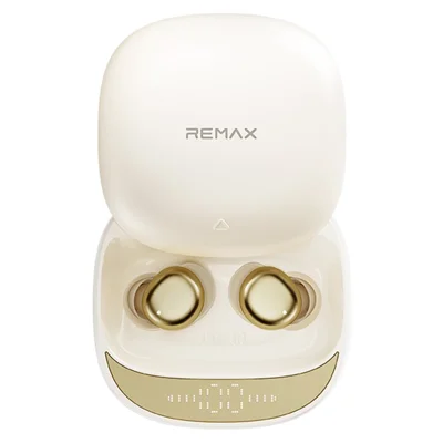 REMAX TWS-20 ANC Noise Cancellation Sleep Bluetooth-compatible Earbuds True Wireless Stereo Music Earbuds - Beige