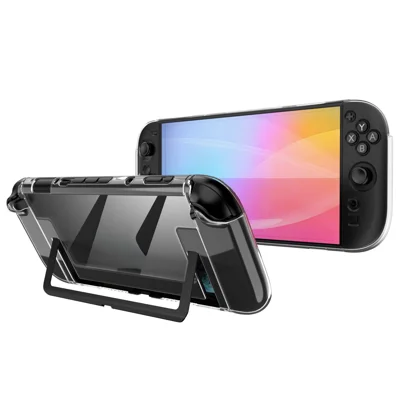 For Nintendo Switch 2 Game Console Crystal Clear TPU + PC 3 in 1 Split Protective Cover Shockproof Case - Transparent
