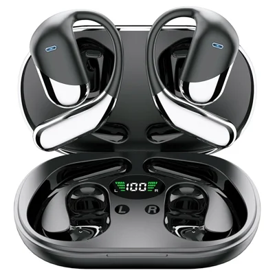 Q16H3 Ear Hook Bluetooth-compatible 5.3 Earbuds Open-Ear AI Translation Wireless Earphones - Black