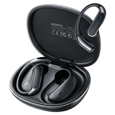 REMAX OWS-17 Open Ear Wireless Earphones Bluetooth-compatible 6.0 Hi-Resolution Audio Gaming Mode Ear Hook Earbuds - Black