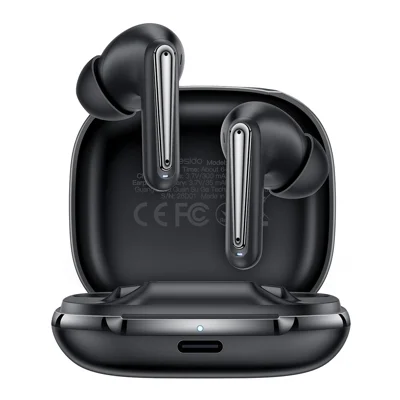 YESIDO TWS45 Écouteurs intra-auriculaires Bluetooth 6.0 avec 4 microphones en silicone, double suppression de bruit ANC ENC - Noir