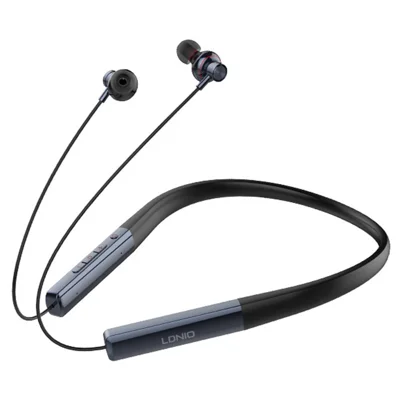 LDNIO N01 Halsbånd Bluetooth-kompatibel In-Ear Øretelefoner 13 mm HiFi 50 Timer Batteri Type-C Trådløs Headset til Sport - Sort / Blå
