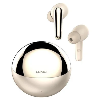 LDNIO T01 Bluetooth 5.3 Écouteurs intra-auriculaires Réduction de bruit adaptative Casques Hi-Fi avec batterie 20 heures - Or champagne