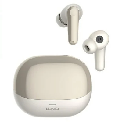 LDNIO T06 TWS Bluetooth 5.3 Écouteurs avec Réduction de Bruit Écouteurs sans Fil Intra-auriculaires - Beige