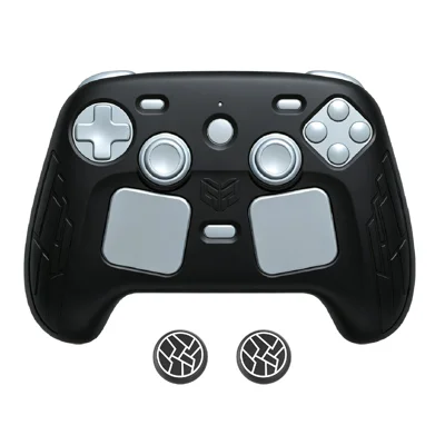 For Steam Controller (2nd generation) Silicone Case Gaming Controller Grip Protective Cover Shell - Black