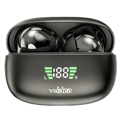 VSIDEA A33S In-Ear Wireless Earbuds Bluetooth-compatible 6.0 Super Bass Gaming Earbuds - Black