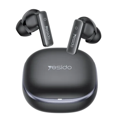 YESIDO TWS43 Écouteurs Bluetooth 6.0, Annulation Actives du Bruit ANC ENC, Écouteurs TWS pour Musique et Appels - Noir