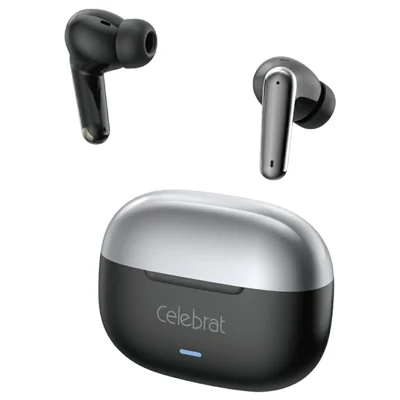 CELEBRAT W85 ANC+ENC Réduction active du bruit Écouteurs intra-auriculaires sans fil Bluetooth 13 mm Driver - Noir