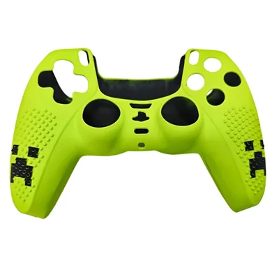 Für Sony PlayStation 5 DualSense Controller Silikon-Schutzhülle rutschfeste Texturabdeckung - Grün