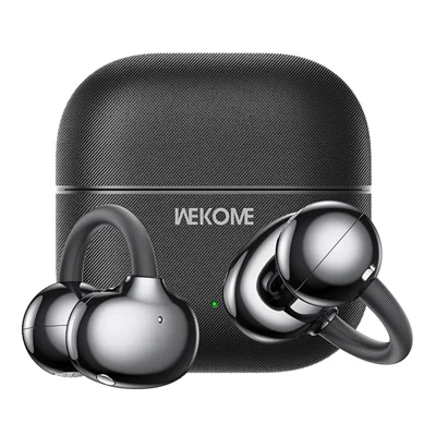 WEKOME WS-38 Clip-On Wireless Earbuds Bluetooth 6.0 Earphone 30H Playtime - Schwarz