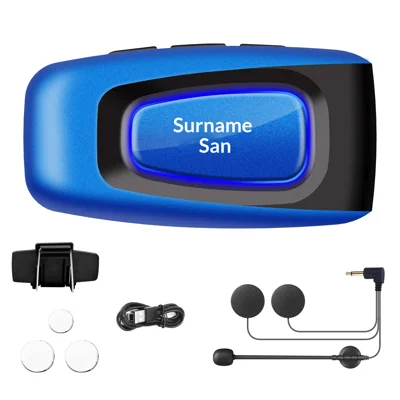YZ09 Motorradhelm-Headset HIFI-Sound Smart Noise Cancelling Ein-zu-zwei Bluetooth-kompatibler Fahr-Headset - Königsblau