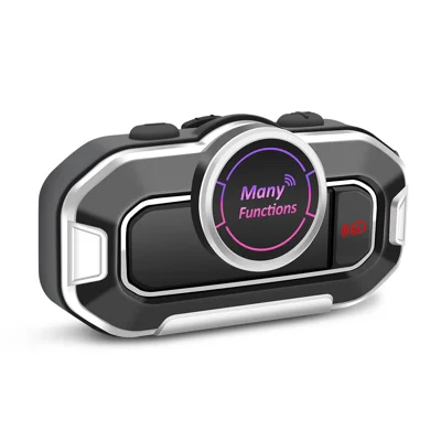 V9 Motorradhelm Bluetooth-kompatibles Headset FM Radio Geräuschunterdrückung Dual-Mikrofon Automatische Antwort für Motorrad Fahrradhelm - Schwarz