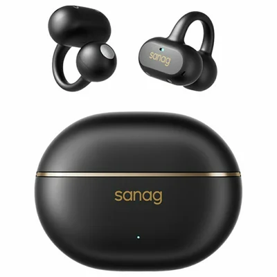 SANAG Z50 Ultra Open Ear Clip Bluetooth-compatible 6.0 Earbuds AI Noise Canceling Wireless Earbuds - Black
