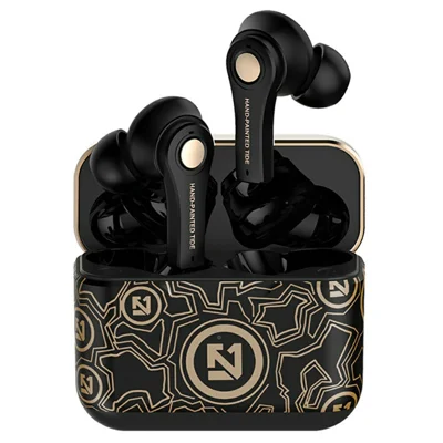 TS100 Bluetooth-совместимые 5.0, игровые с низким энергопотреблением, вставные, с шумоподавлением, TWS-наушники для игр — черные