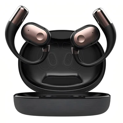 LDNIO T11 Bluetooth-kompatibel 5.4 Open-Ear-Kopfhörer 28H Akku IPX4 HiFi Surround Sound Drahtlose Ohrhörer - Schwarz