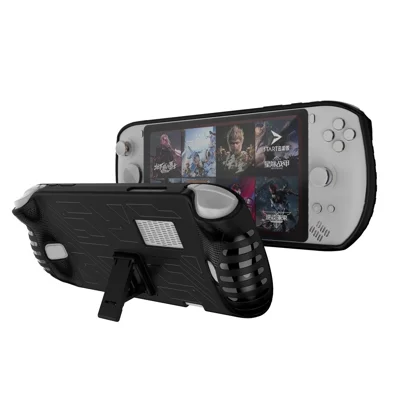 For Lenovo Legion C700 Handheld Gaming Console TPU Case Triangle Kickstand Impact Protection Ergonomic Design Cover - Black