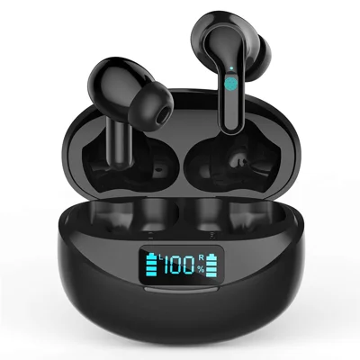 I17 TWS Hörlurar In-ear Sport Bluetooth-kompatibel Headset IPX5 Vattenresistenta Hörlurar med Digital Display - Svart