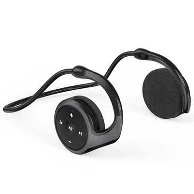 A23 Double Ear Neck Hanging Stereo Sports Earphones TWS Wireless Bluetooth-compatible Headphones with Mic - Black / Grey