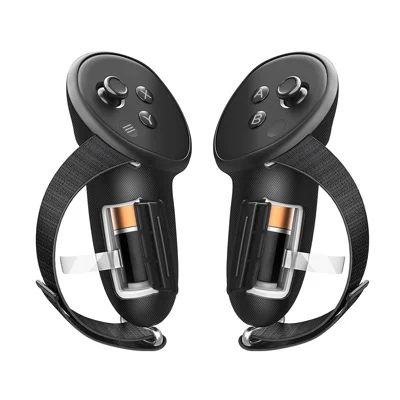 1 Pair Liquid Silicone Sleeve for Meta Quest 3 VR Handle Controller Case with Anti-Slip Nylon Thumb Strap