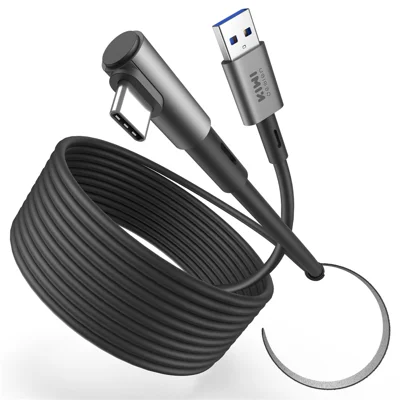 KIWI DESIGN QC-8.5 5M VR Headset Charging Cable USB 3.0 High Speed Data Transfer - Black