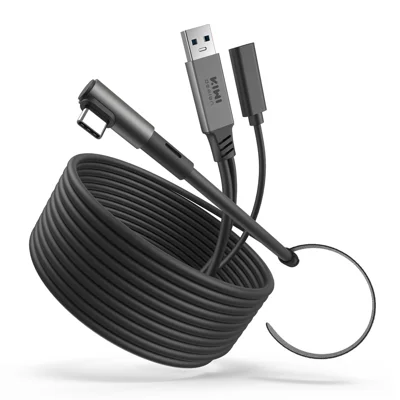 KIWI DESIGN QC-8U 5m Link Cable for Meta Quest 3 / 3S / 2 / Pro / PICO 4 , 18W Fast Charging Data Cord