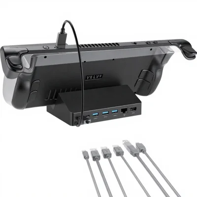 7 in 1 Type-C Hub Docking Station for Steam Deck 4K@60Hz HD, Gigabit Ethernet, PD 100W, 3xUSB3.0 Expansion Dock