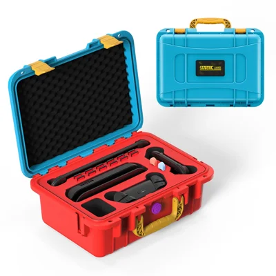 STARTRC GAMES For Nintendo Switch 2 Storage Case ABS Waterproof Portable Carrying Box with Handle - Orange / Blue