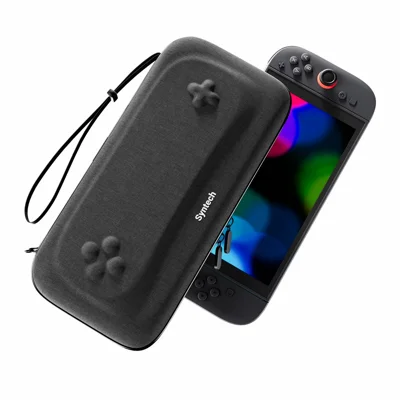 SYNTECH For Nintendo Switch 2 Carrying Case Game Cards Organizer Hard Shell Travel Storage Bag - Black