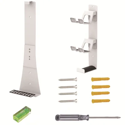 MZ-8005X Wall Mount Bracket For Sony PlayStation 5/5 Pro/5 Slim , 2 in 1 Metal Controller Headset Storage Rack - White