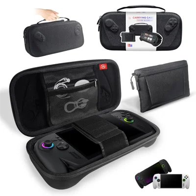 JYS-X158 For Asus ROG Xbox Ally X (2025) / Ally (2025) Handheld Console Storage Bag Waterproof Shockproof Protective Case with Detachable Accessory Pouch