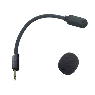 Microfono di Ricambio per JBL Quantum 100 / Quantum 350 / Quantum 360 / Quantum 400 Cuffie da Gioco, Microfono a Braccio con Cancellazione del Rumore e Connettore da 2,5 mm - Nero