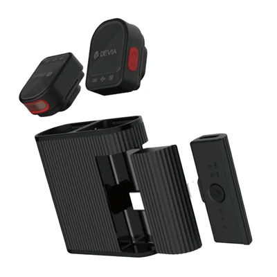 DEVIA H01 Wireless Microphone Ultra1 Low Latency Magnetic Clip-On Mic for Live Streaming (Mini Version) - Black