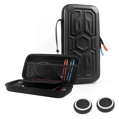 Portable Carrying Case for Nintendo Switch 2 EVA Hard Shell Protective Storage Bag with 2Pcs Joystick Caps
