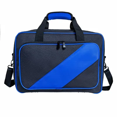 Borsa per Console Portatile per Sony PlayStation 5 Pro / Slim con Tracolla e Manici - Nero+Blu