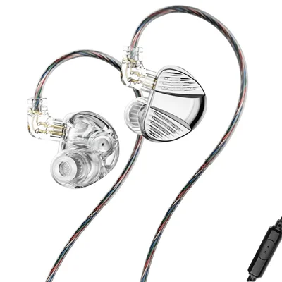 TRN V10 Pro 3.5mm Detachable Wired In-Ear Earphone HiFi Music Gaming Headset with Mic - Silver