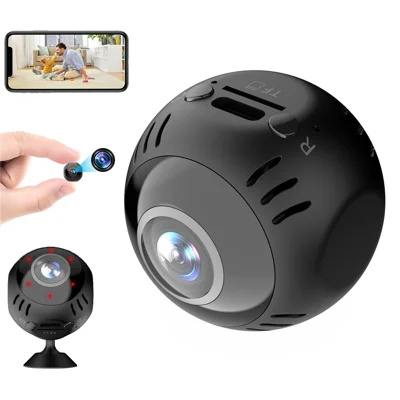 Caméra WiFi L30 1080P Caméra de sécurité miniaturisée grand angle 180 degrés avec vision nocturne et détection de mouvement